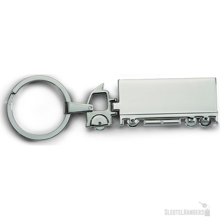 Metalen sleutelhanger Trucky zilver