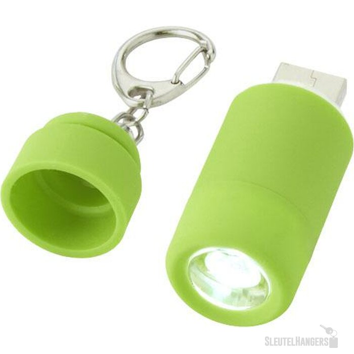 Avior oplaadbaar USB-sleutelhangerlampje Groen Limegroen