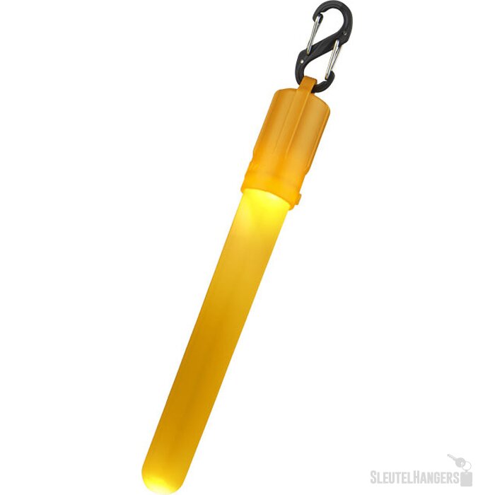 Fluo glow stick met clip geel Geel