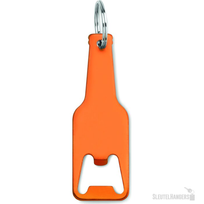 Aluminium sleutelhanger fles Botelia oranje