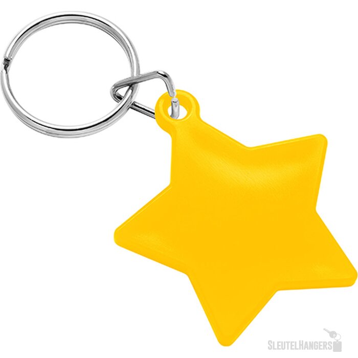 Sleutelhanger ster geel