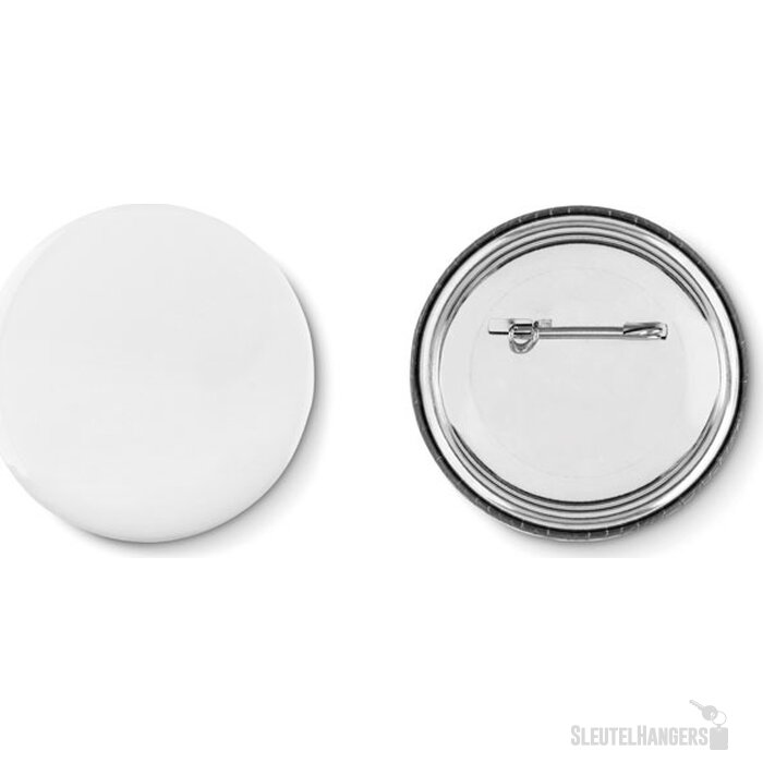 Metalen button Pin mat zilver